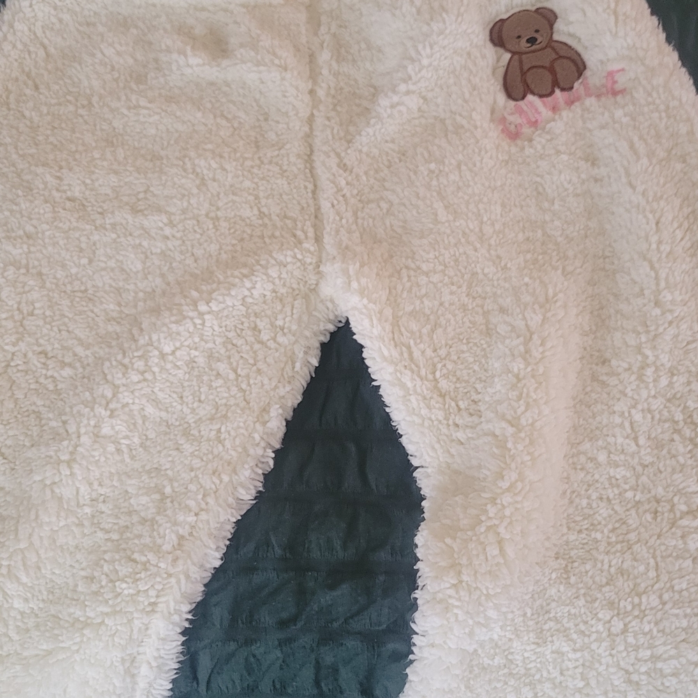 Cozy Cream Teddy Bear Lounge Pants
